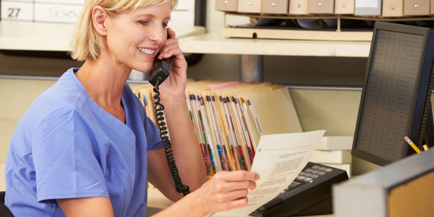 Nurses taking calls